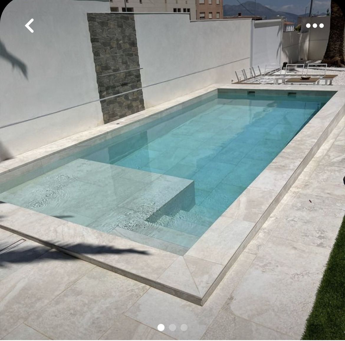 Pool finishing – Porcelain tiles