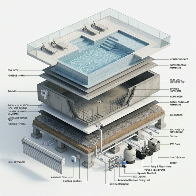 Pool construction technologies